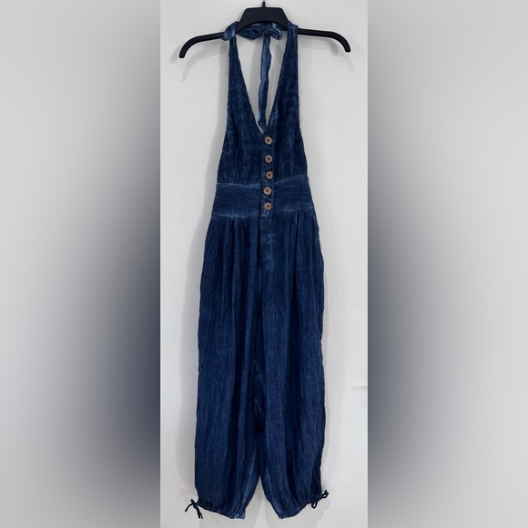 Free People Travel Light Jumpsuit. Navy/ Marine. Size S NWOT - Picture 3 of 7